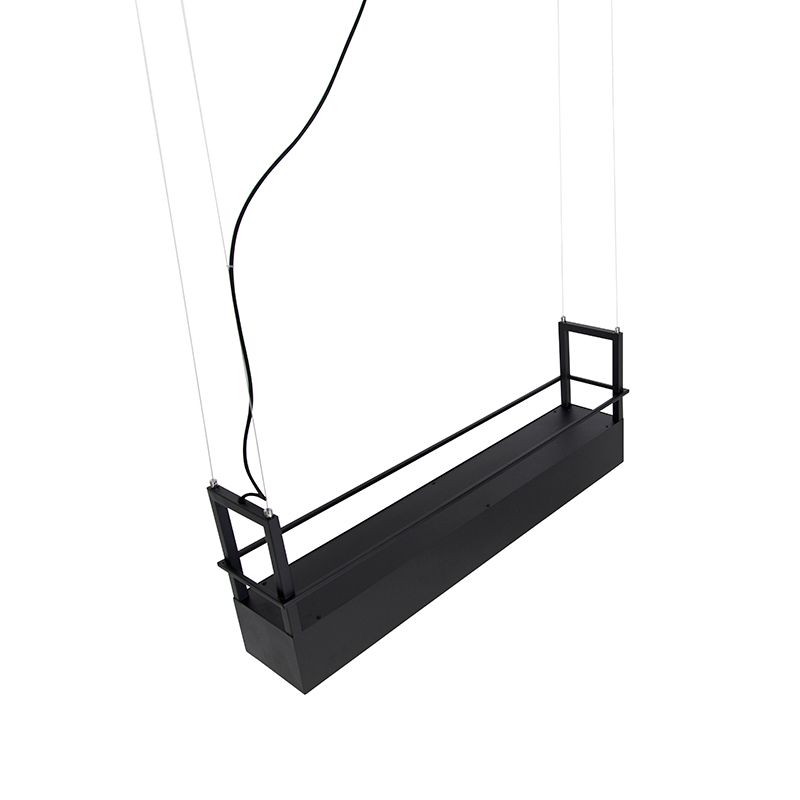 Industriële hanglamp zwart met rek 4-lichts GU10 - Cage Rack