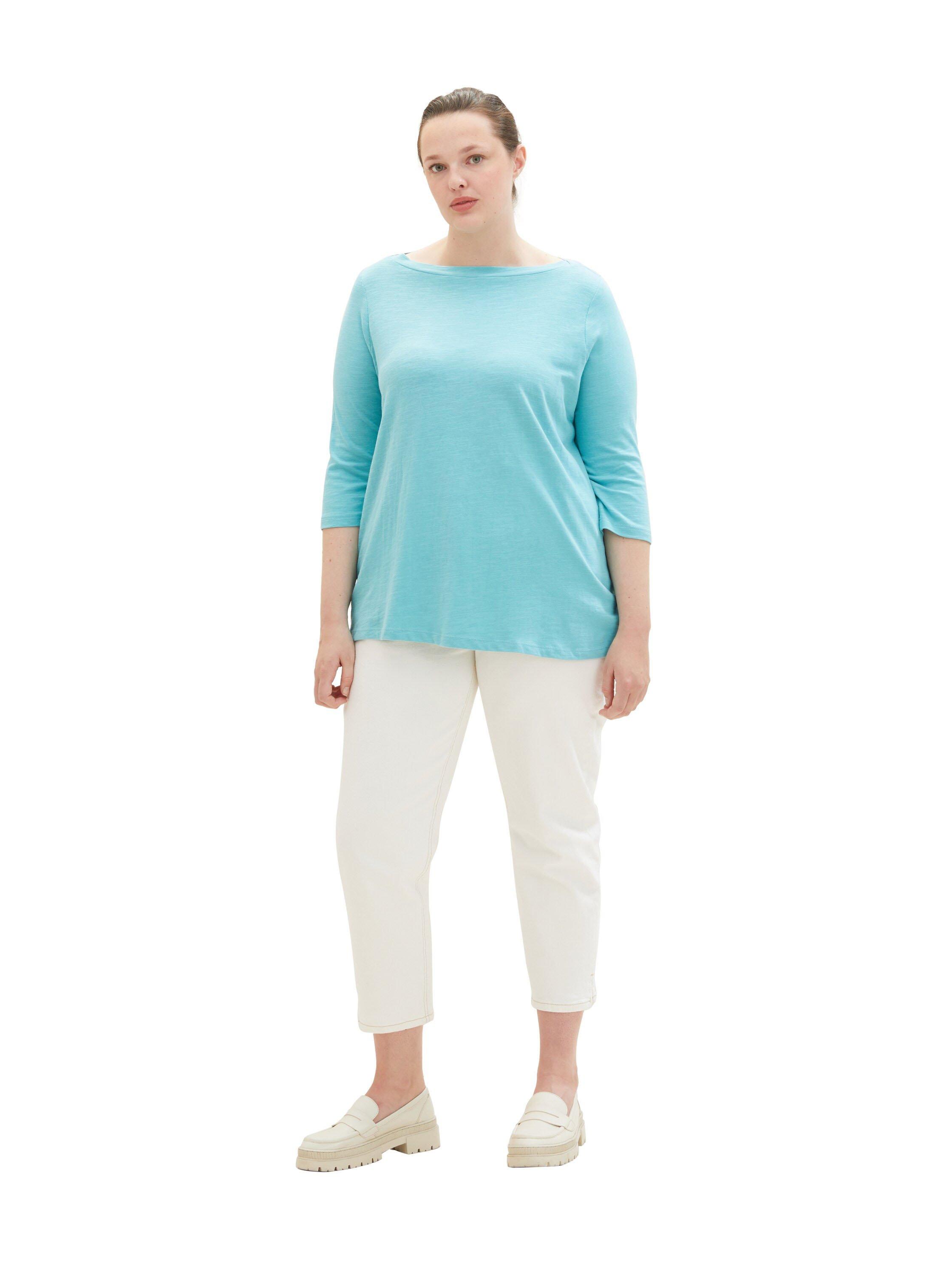 3/4-Arm-Shirt mit U-Boot-Ausschnitt