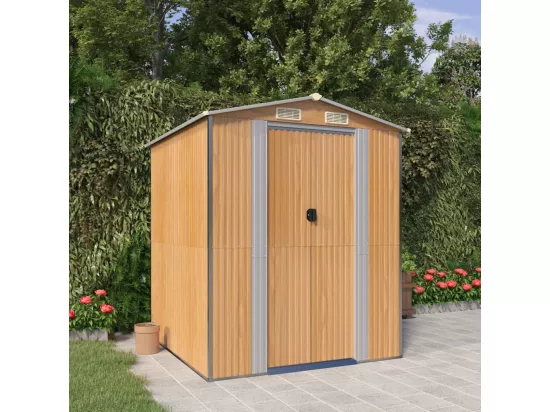 Abri de jardin Marron clair 192x191x223 Acier galvanisé