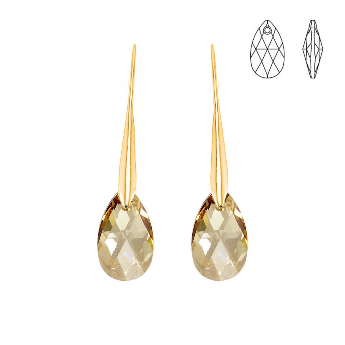 Boucles d'oreilles SC Crystal ornées de Cristaux scintillants