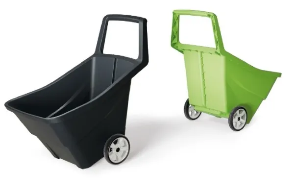 Prosperplast Load&go III, Manual wheelbarrow, 2 hjul, Solidt hjul, Plast, Sort, 95 L