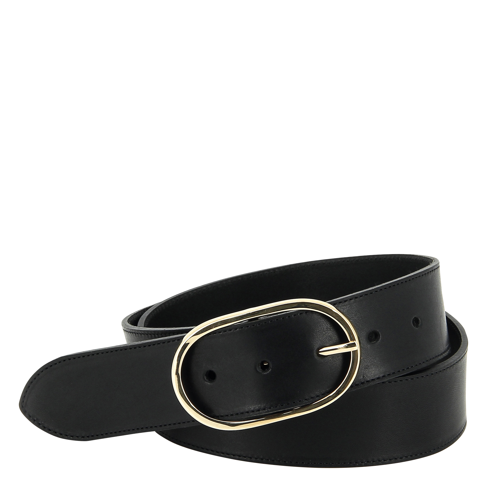 LA PANAME - Ceinture en cuir lisse | Noir