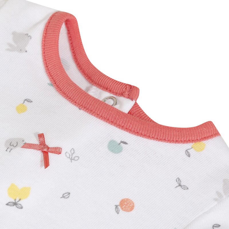 Combi courte coton blanc motifs fruits naissance Absorba Aucune nuance