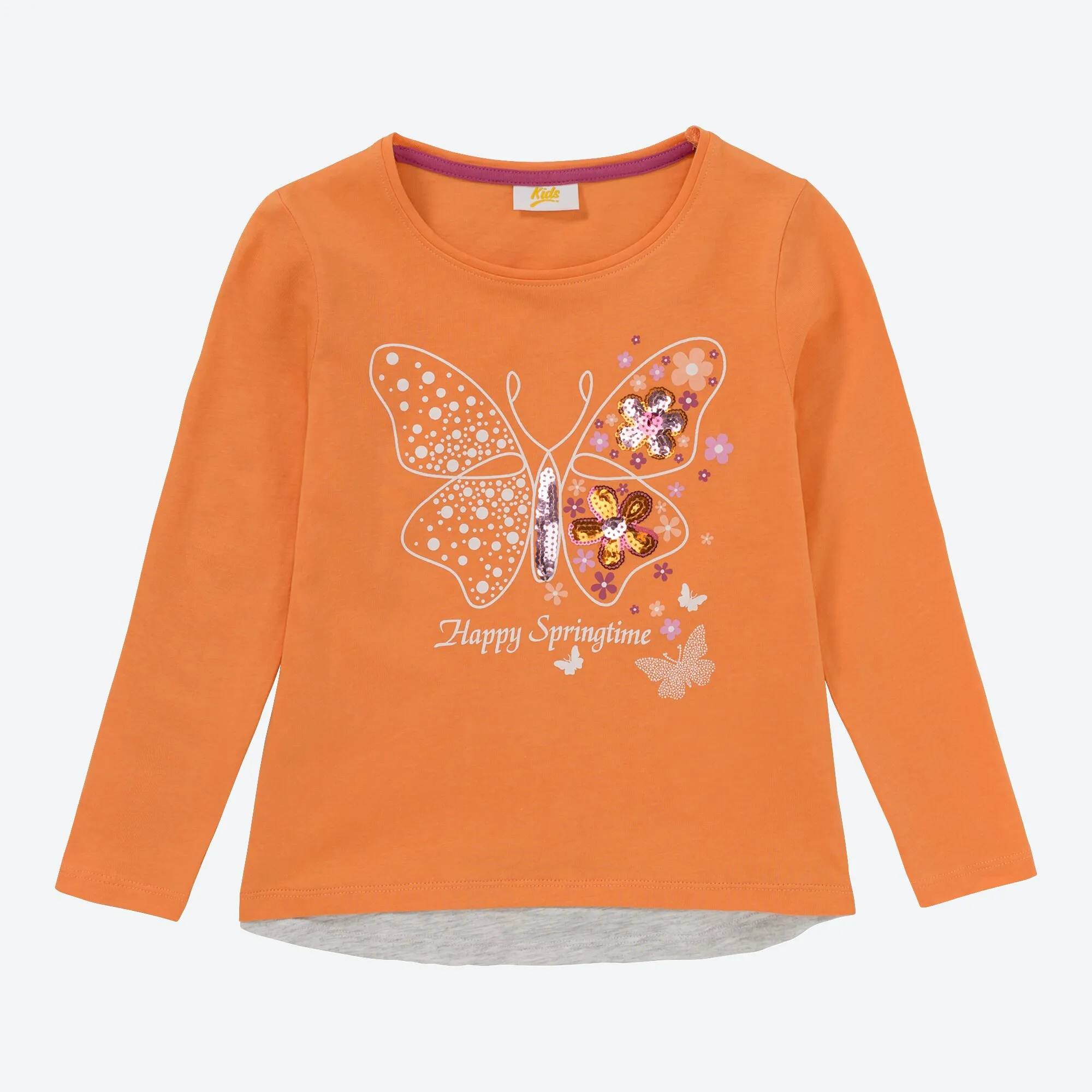 Mädchen-Shirt mit Pailletten-Verzierung