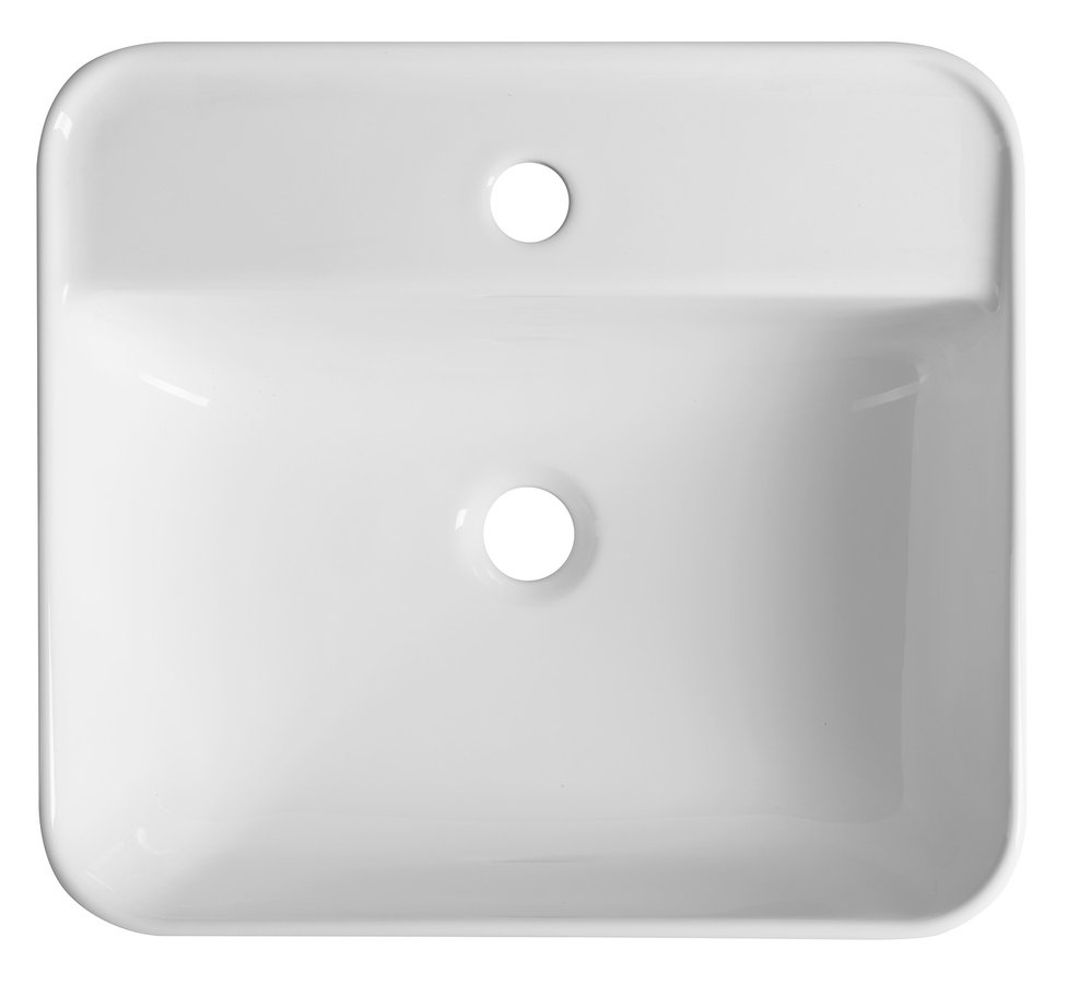 Sapho Tuje keramieke wastafel 46x42cm wit