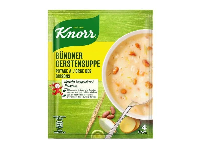 Knorr Bündner Gerstensuppe 4 Portionen Klassische Suppenmischung zum Anrühren