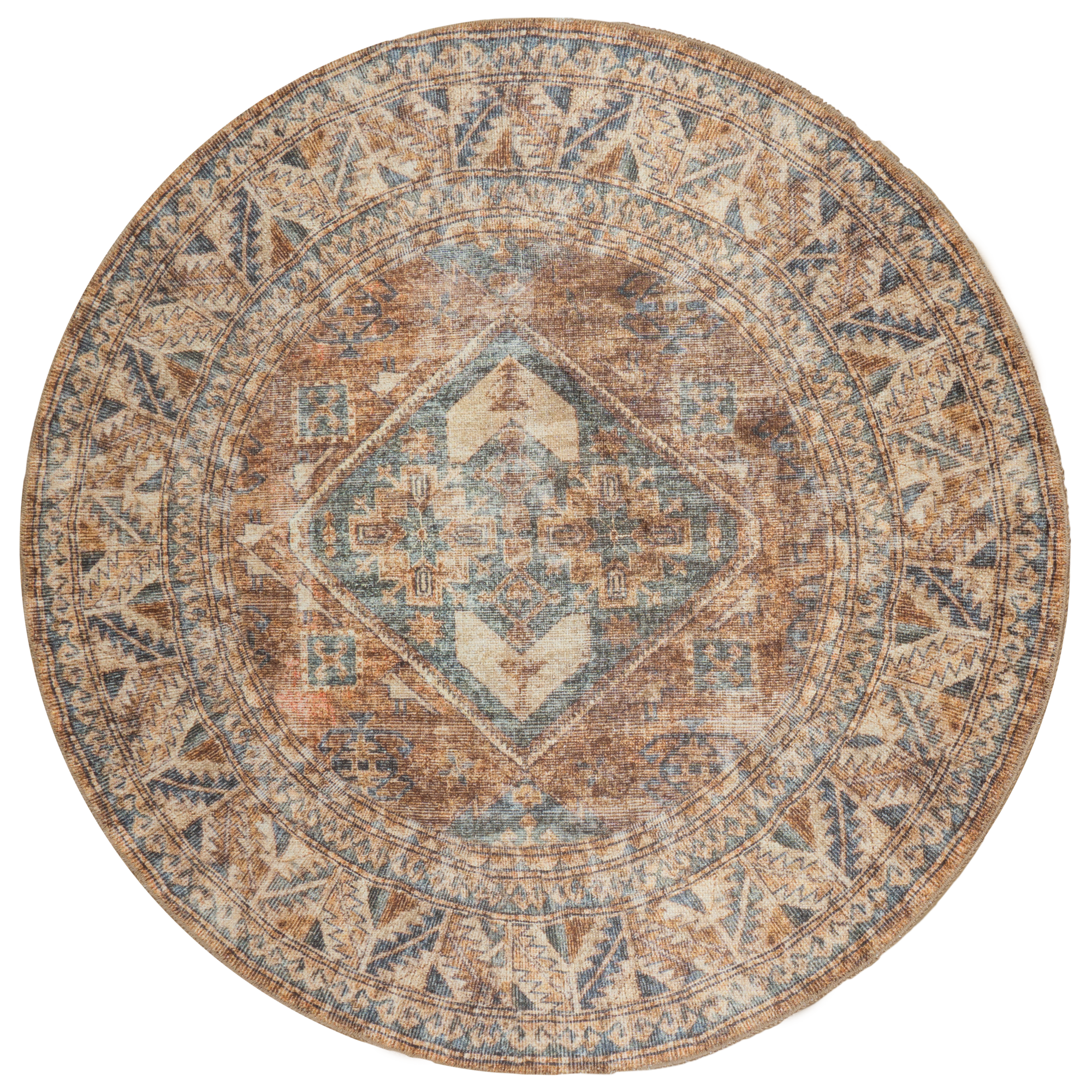Vloerkleed Laria Blue 1 Rond - ø120 cm