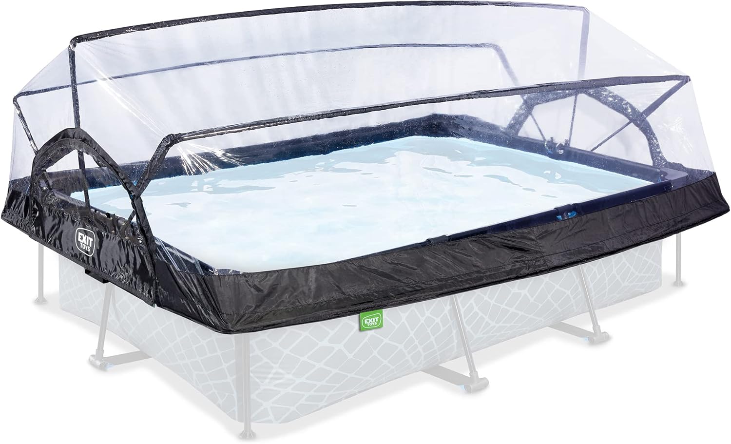 EXIT Toys Poolabdeckung 300x200cm - Universell für Rechteckige Pools - Hält Wasser Warm und Sauber - Einfache Montage - Robuste, Hochwertige Konstruktion - Geeignet für EXIT Pools und Andere Modelle