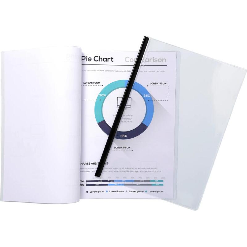 Sachet de 10 chemises de présentation pour relier avec Serodo PVC lisse 20x100e - A4 - Cristal