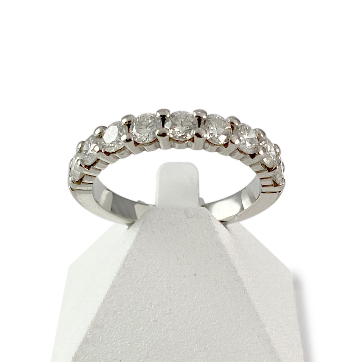 Bague d'occasion or 750 blanc diamants