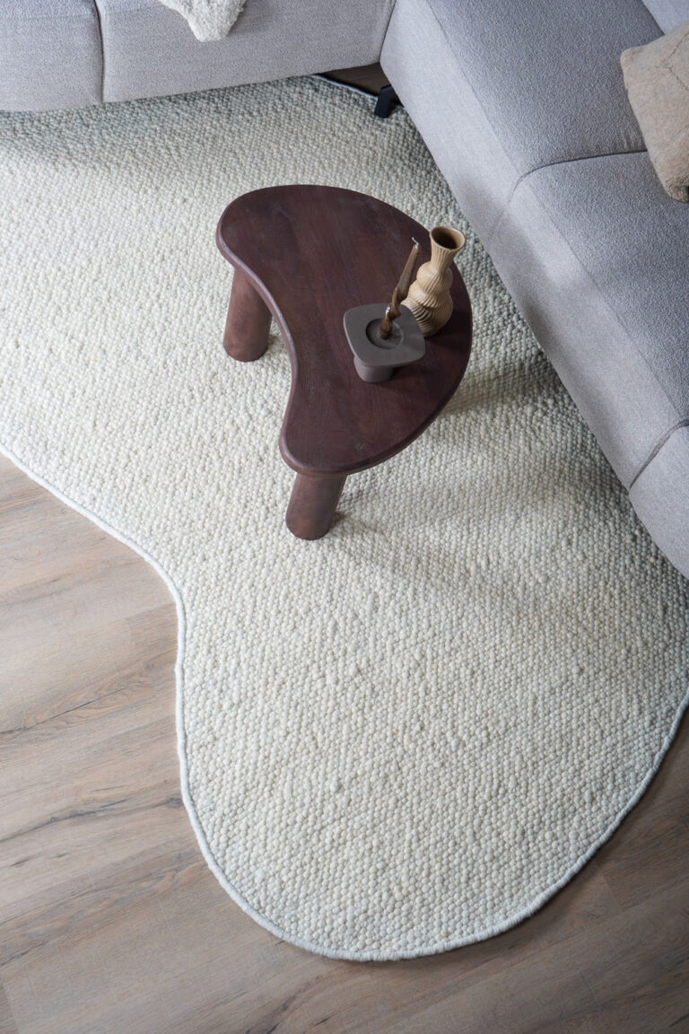 Vloerkleed Stone Organisch white 200x280 cm
