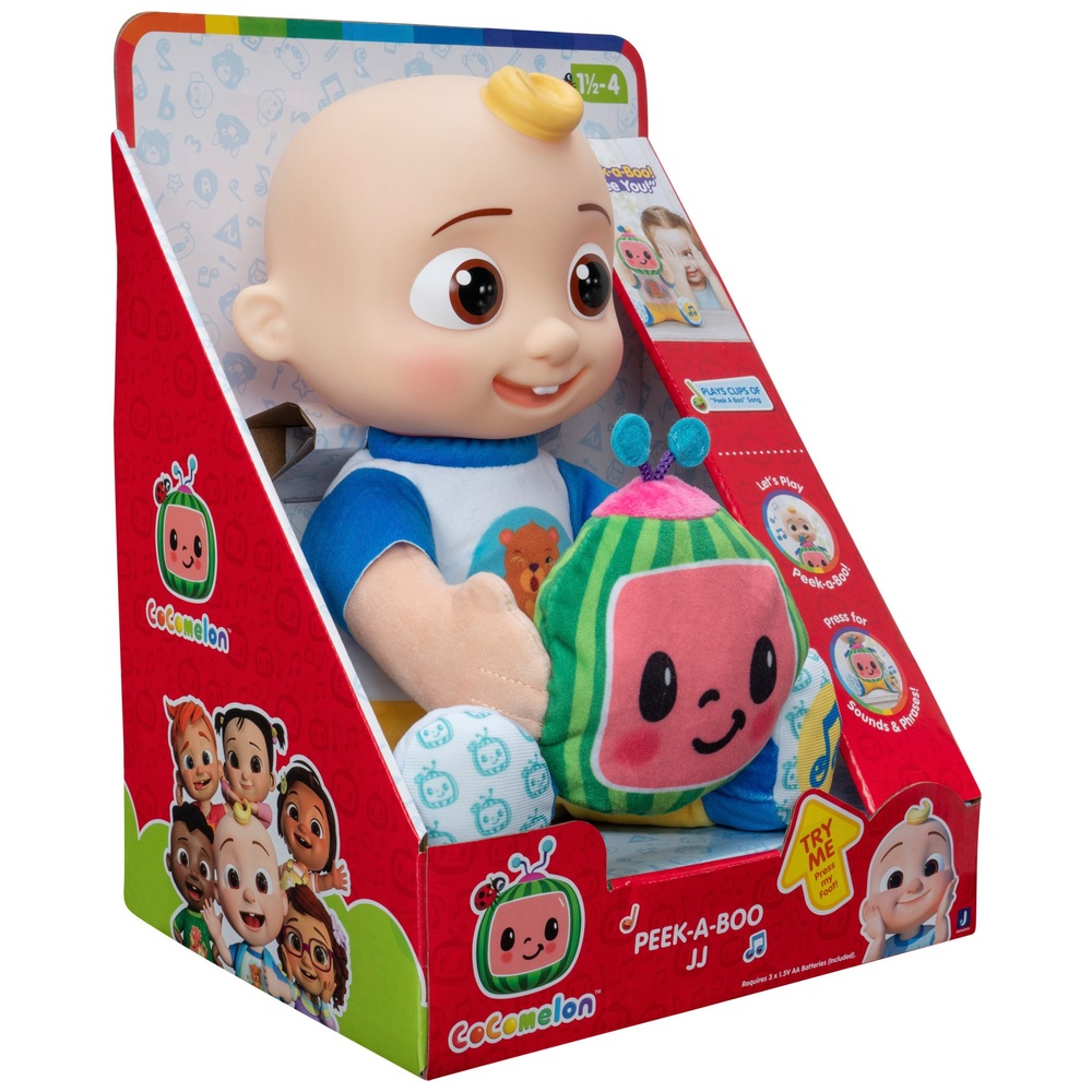 CoComelon Peek-A-Boo JJ Plüschtier mit Sätzen und Geräuschen