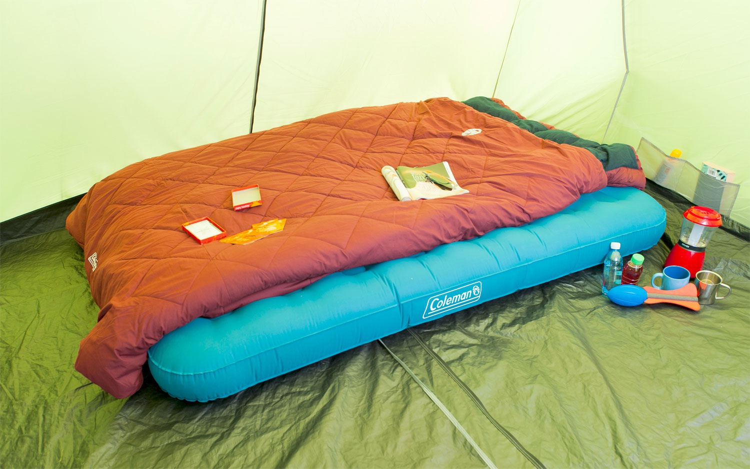 Coleman Luftbett DuraRest Double 198x137x22cm, petrolblau