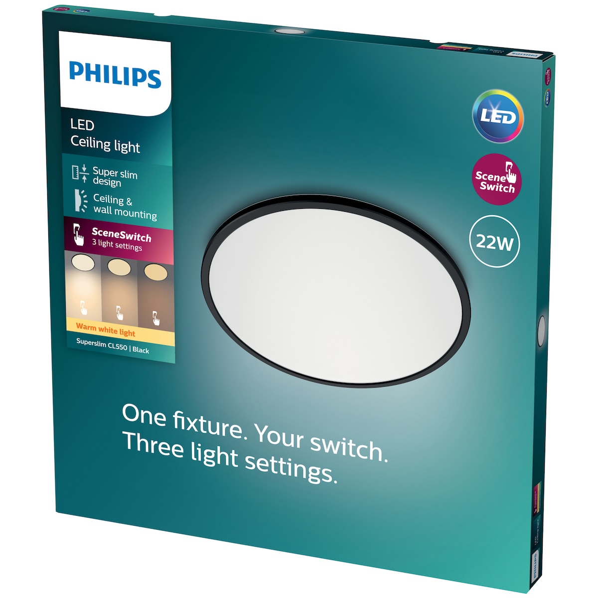 Philips Superslim taklampe 22W