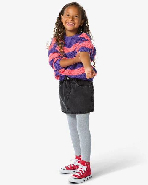 jupe enfant denim gris