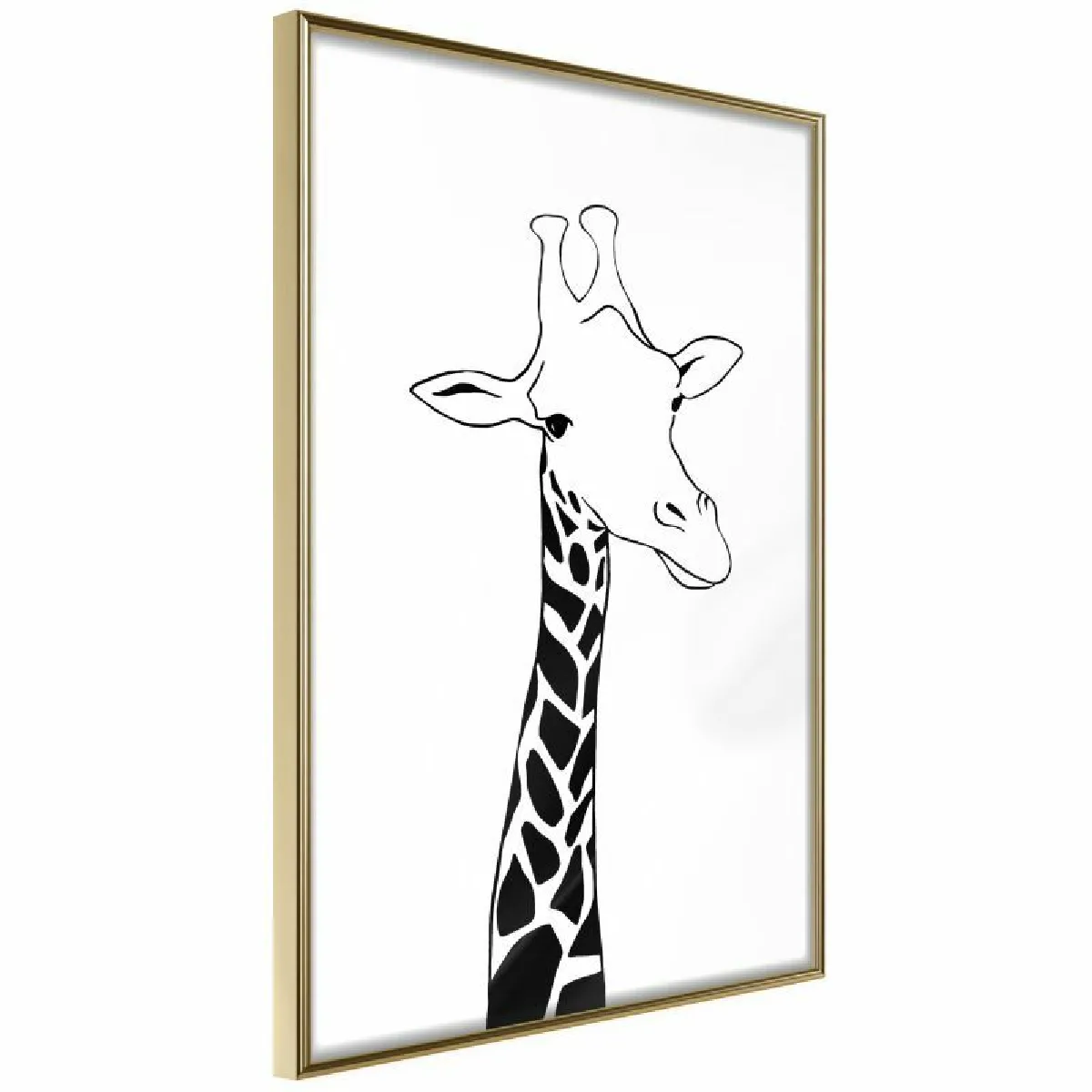 Paris Prix Affiche Black and White Giraffe