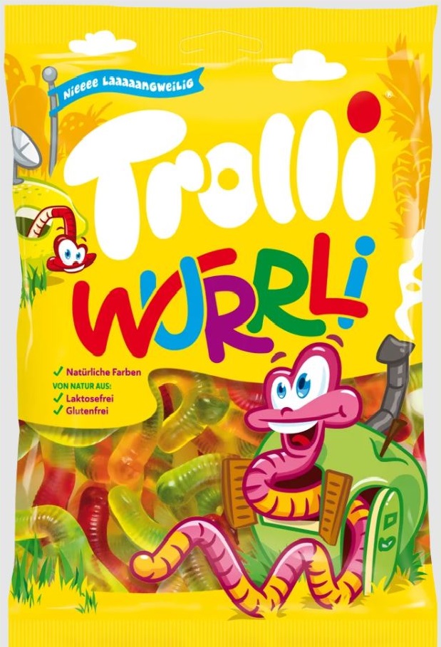 Trolli Wurrli 1kg Fruchtgummi MHD:7.3.26
