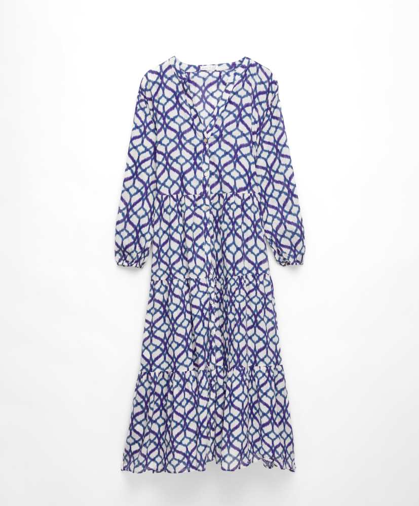 Vestido túnica, 100% algodão, estampado