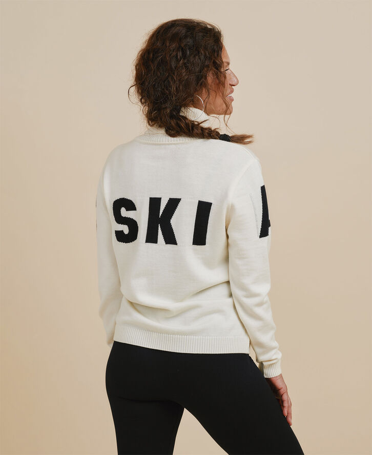 Cartel Copenhagen Alpine Turtleneck Knit Sweater - Shell Råhvid