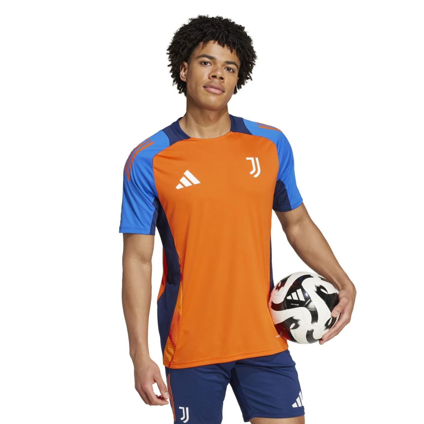 Adidas Juventus Trainingsshirt 2024-2025 Oranje Blauw Wit