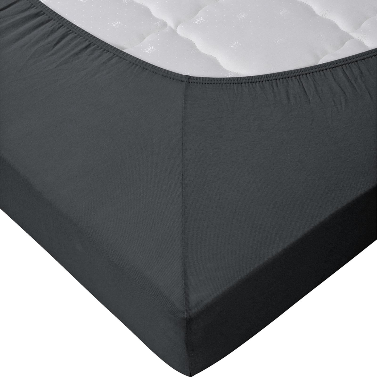 Living Edition Jersey-Fixleintuch für Boxspringbett 180x200, anthrazit