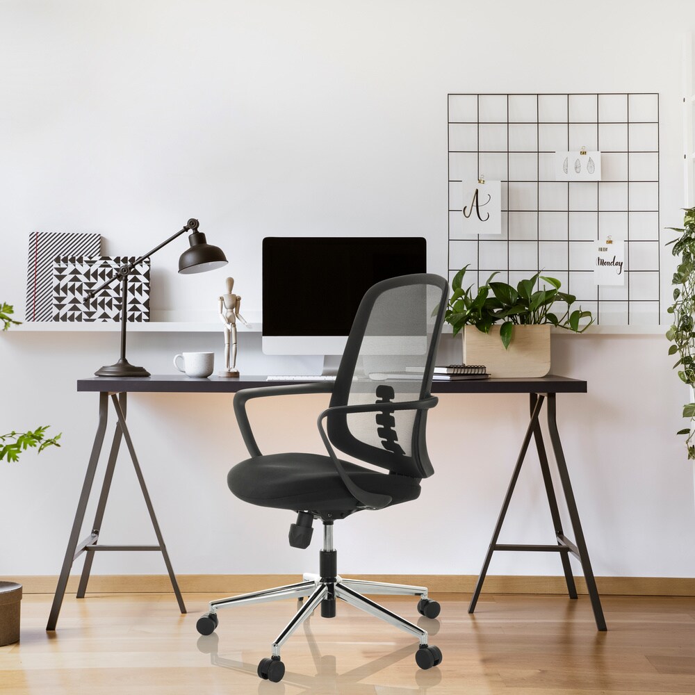 Home Office Bürostuhl SEDIOLO B Stoff/Netzstoff mit Armlehnen hjh OFFICE