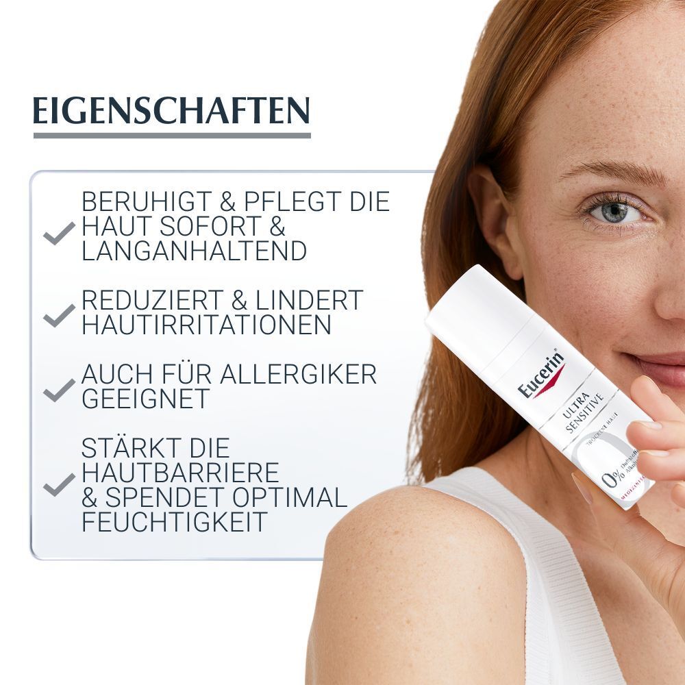 Eucerin® UltraSensitive Beruhigende Pflege für Trockene Haut – mindert die Überempfindlichkeit der Haut
