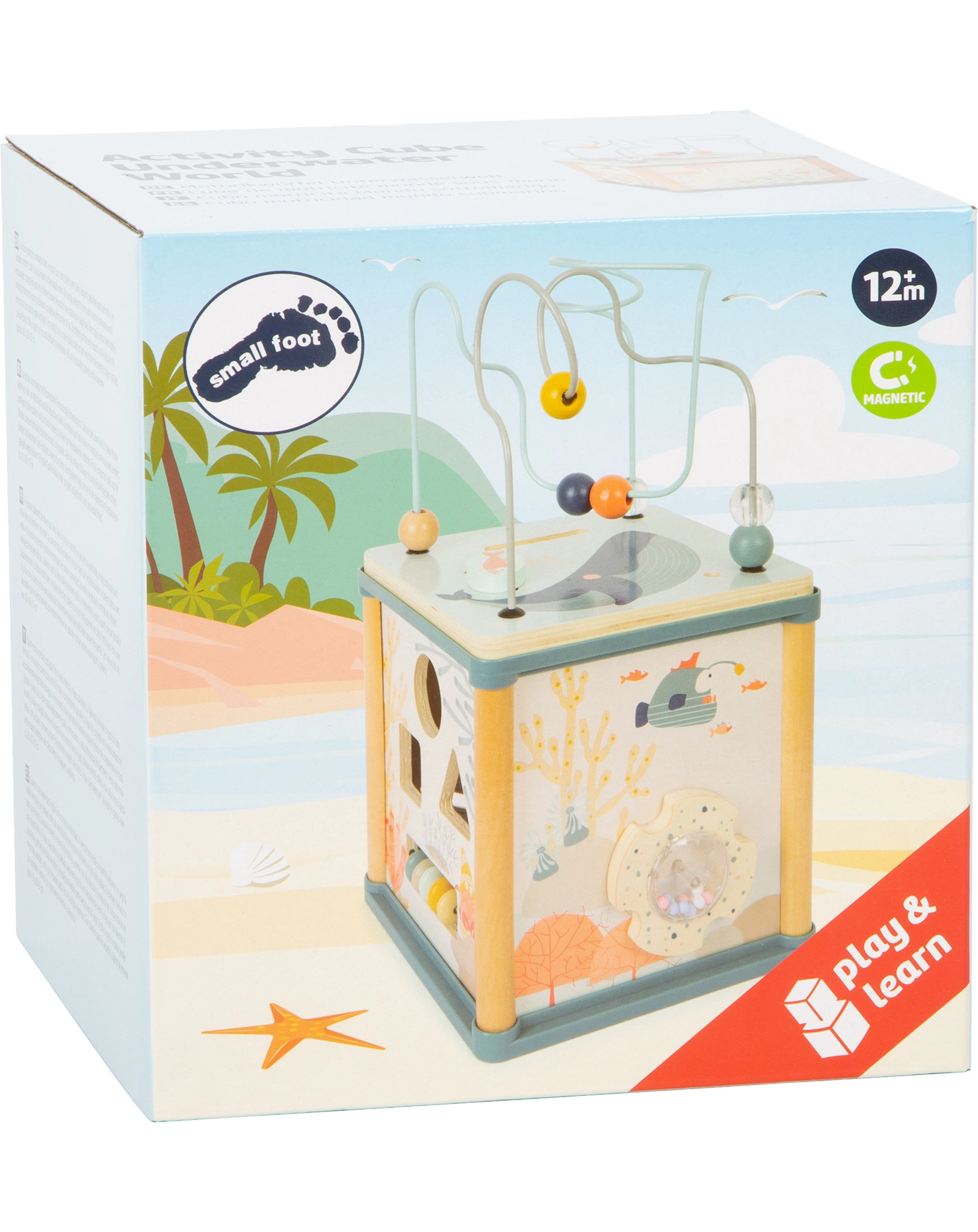 Motorikwürfel UNTERWASSER aus Holz