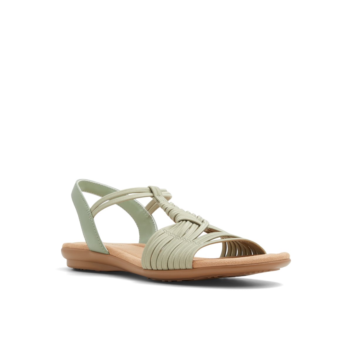 SOLEMATE-Etharehan-Sandales à lanières - Talon plat - Vert Clair