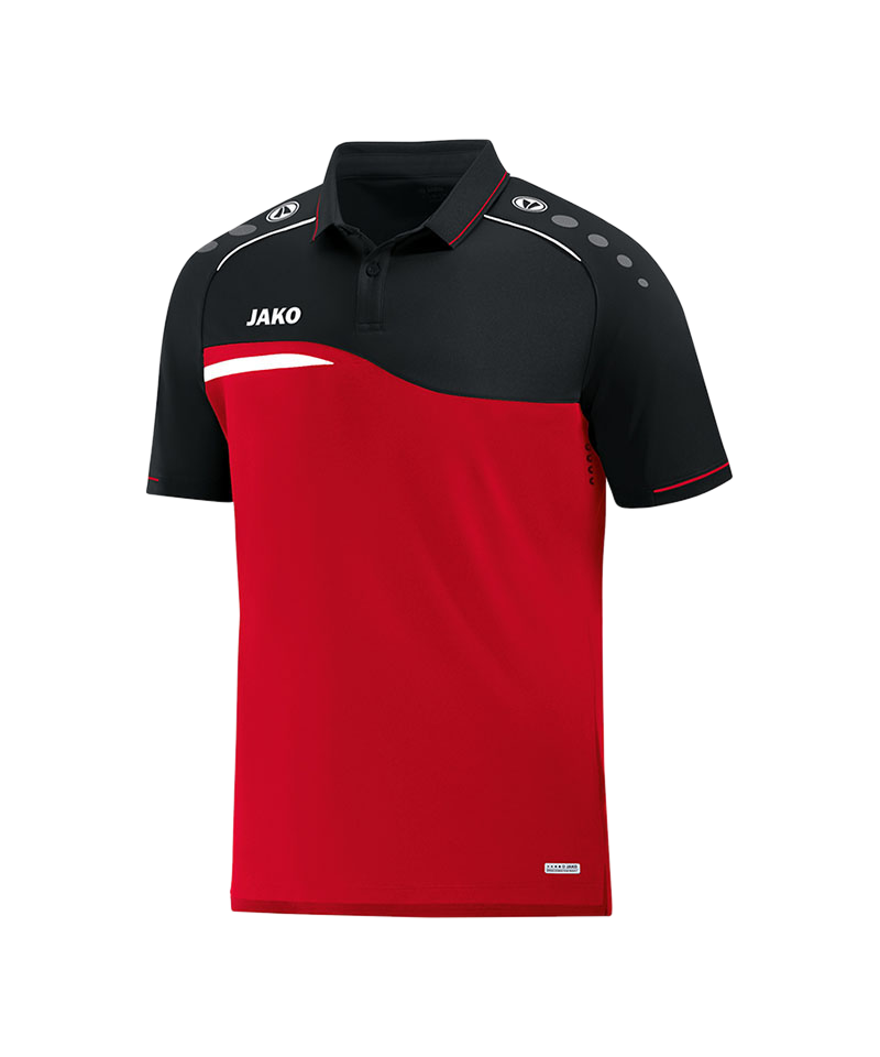 JAKO Competition 2.0 Poloshirt Rot Schwarz F01