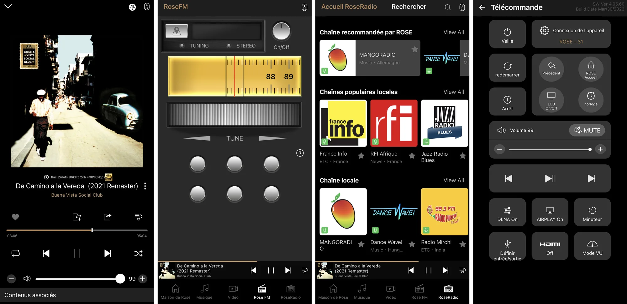 Rose RS150B Silver Lecteurs réseau audio