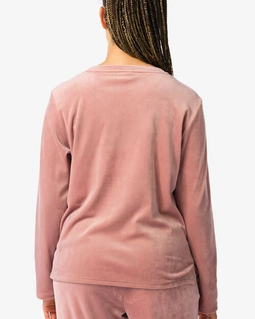 Haut lounge femme velours marron clair