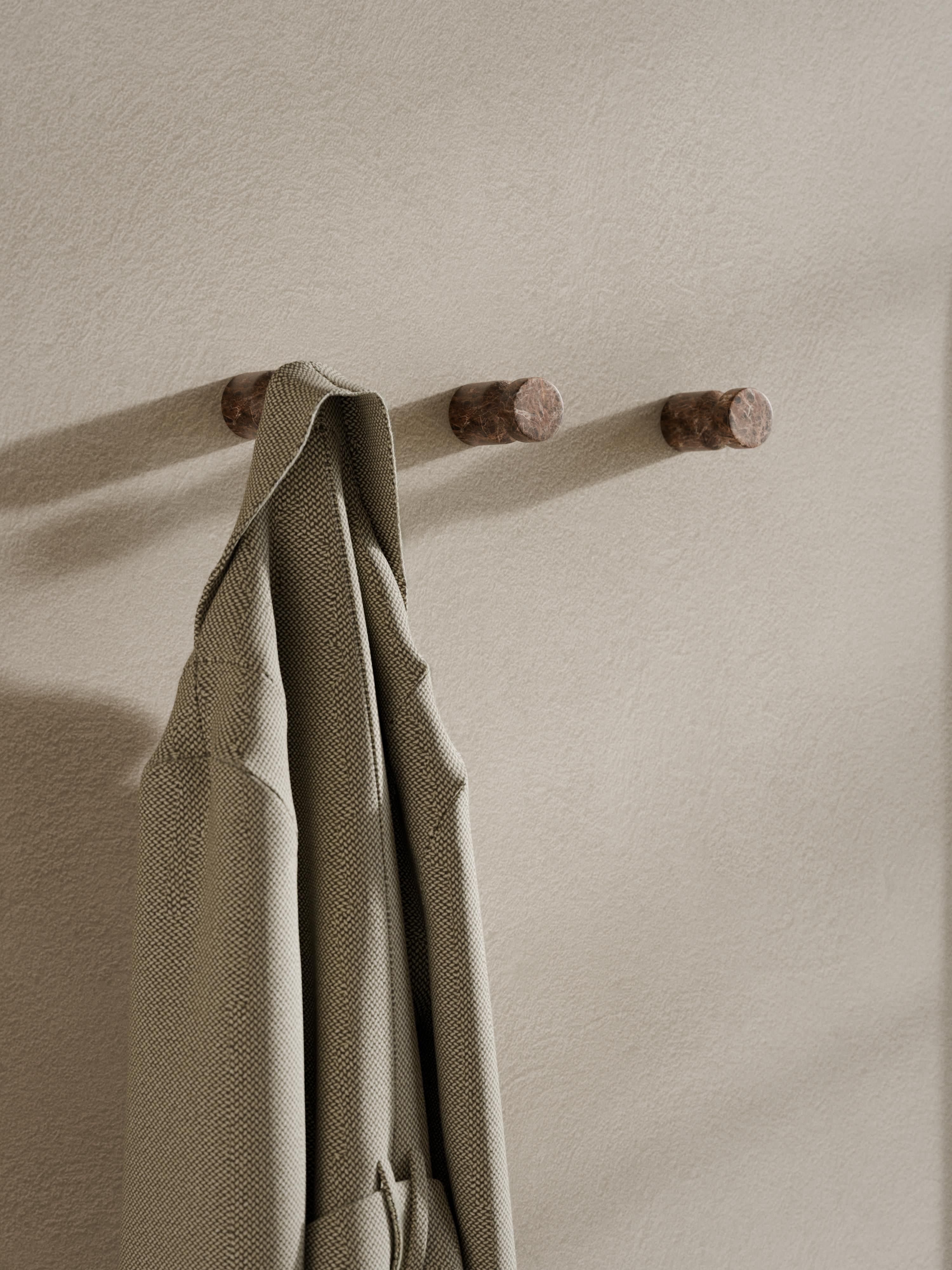 Marmeren wandhaken Disa, 2 stuks