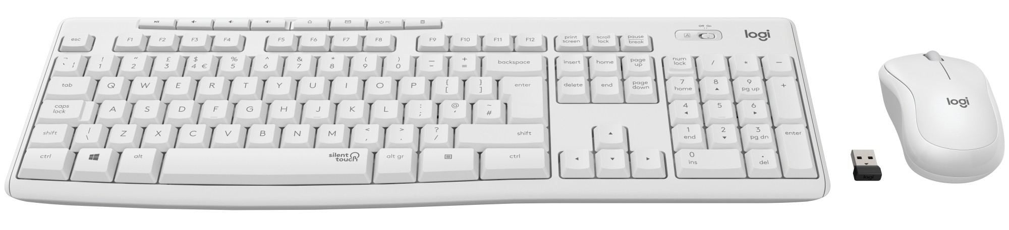 Logitech - MK295 Silent Wireless Combo Keyboad & Mouse set - Nordic Layout