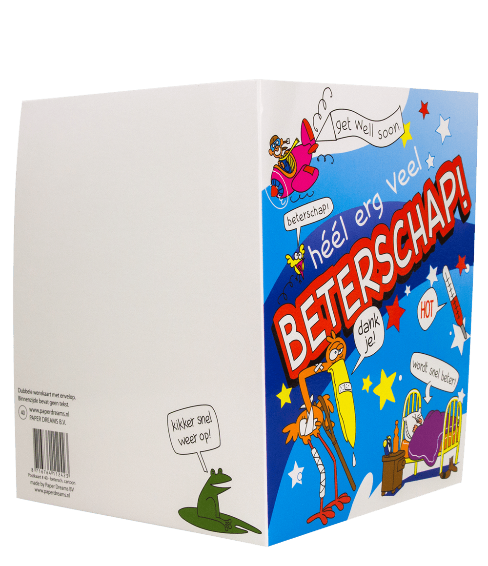 Wenskaart Beterschap 16,5cm