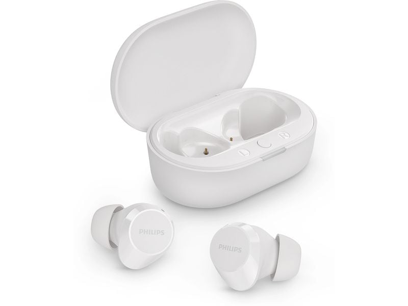 Philips True Wireless In-Ear-Kopfhörer TAT1209WT Weiss Kabellose Kopfhörer mit Mikrofon für den Lifestyle-Einsatz