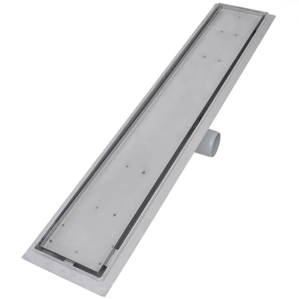 Drain de douche linéaire 2 pcs 730 x 140 mm acier inoxydable