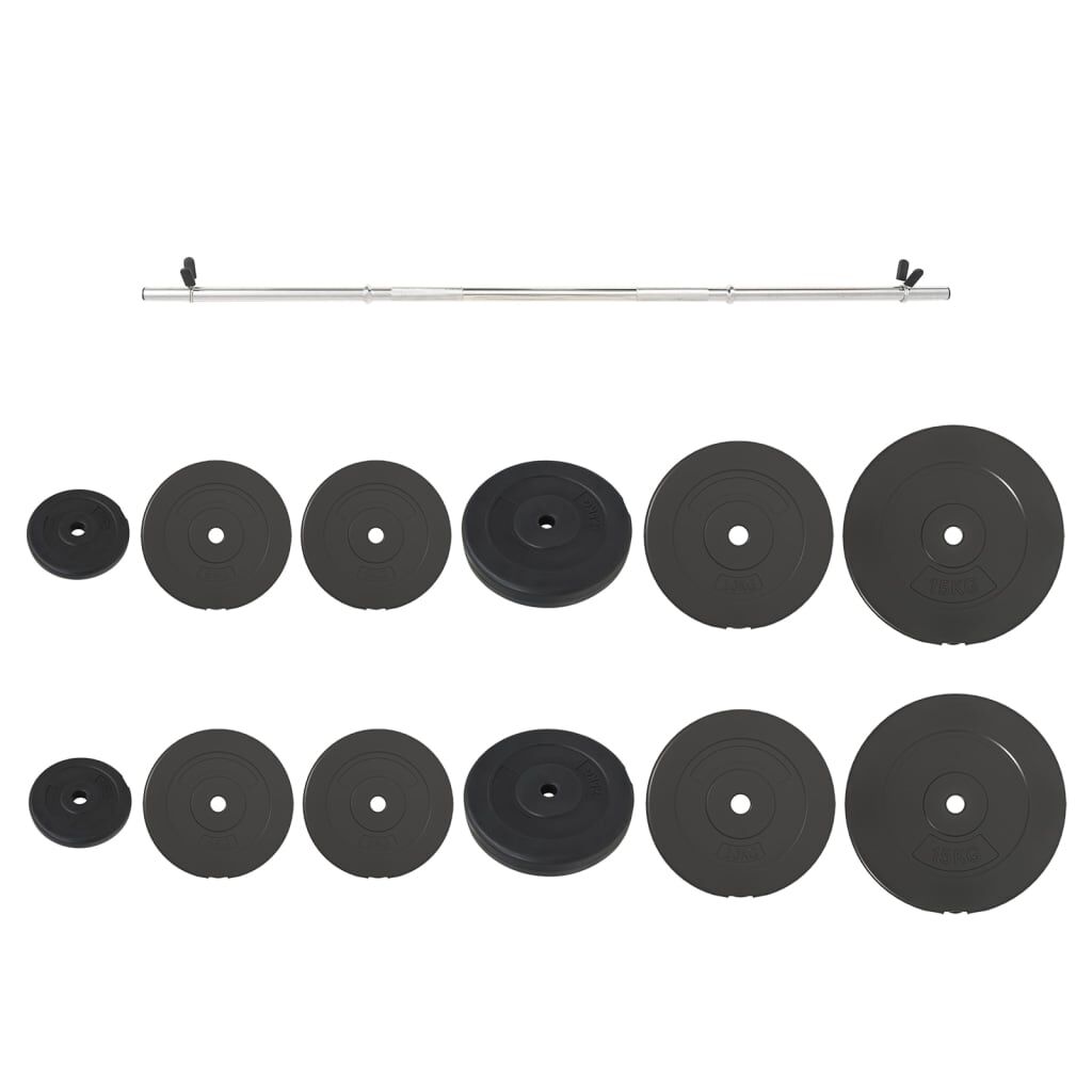 vidaXL Halterstang met gewichtenset, 90 kg