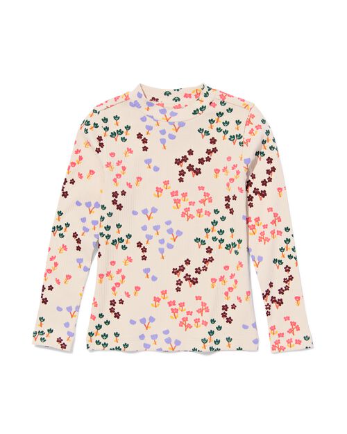 t-shirt enfant côtelé blanc cassé