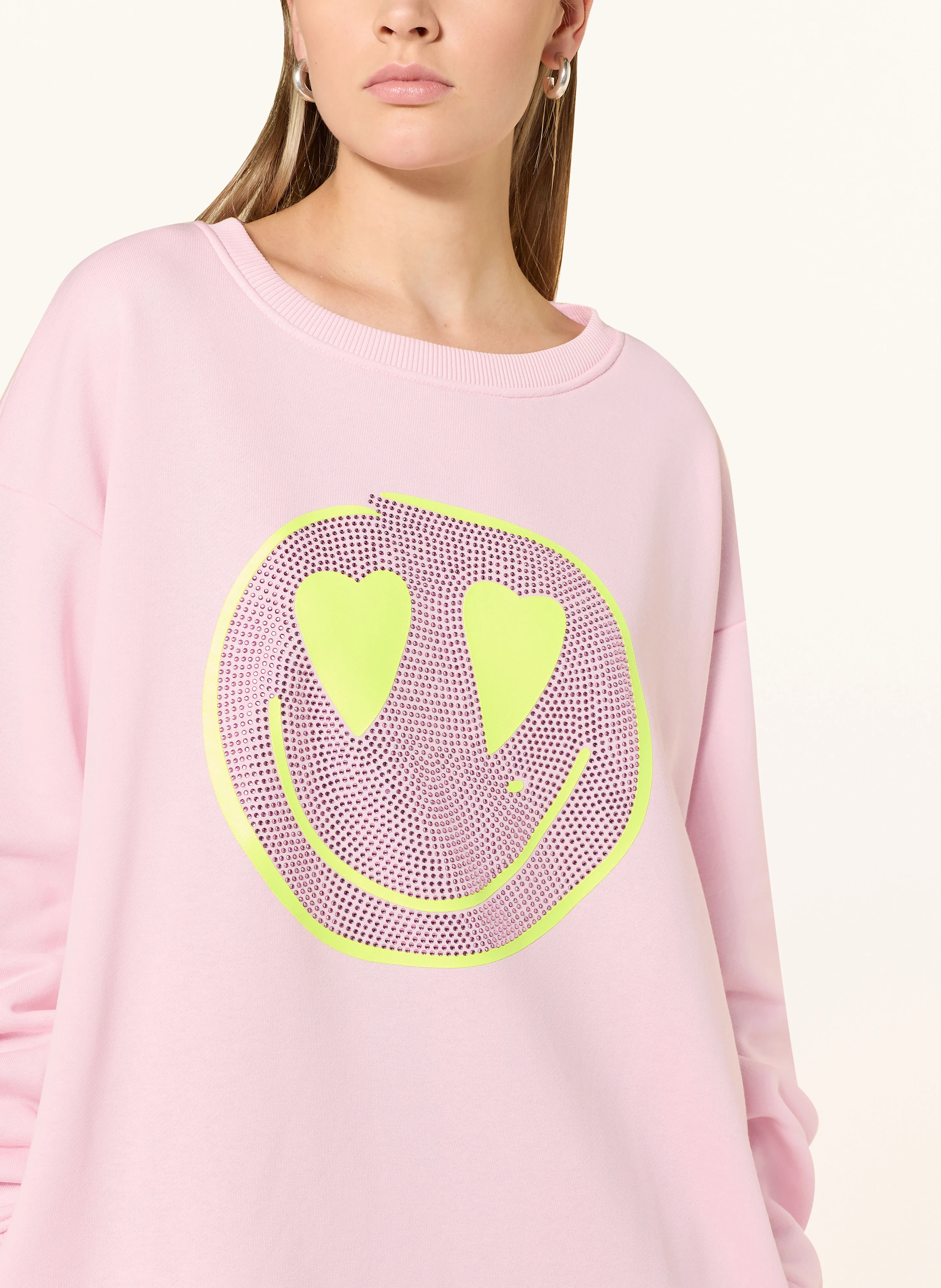 miss goodlife Sweatkleid mit Schmucksteinen