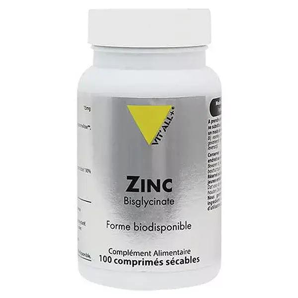 Vit'all+ Bisglicinato de Zinco de Alta Absorção - 100 comprimidos sulcados