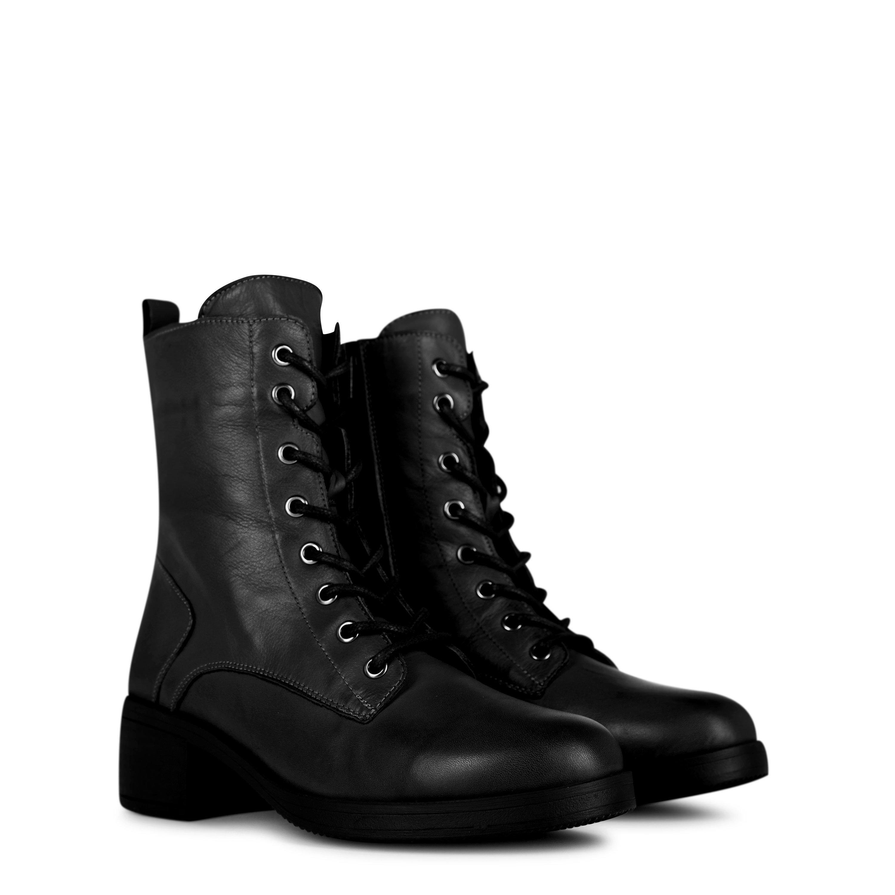 Moda in Pelle Calia Leather Biker Boots
