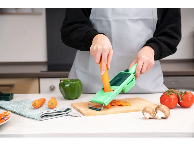 Genius Gemüseschneider Nicer Dicer Quick Professional Grün 12-teiliges Schneid-Set für schnelles und flexibles Kochen