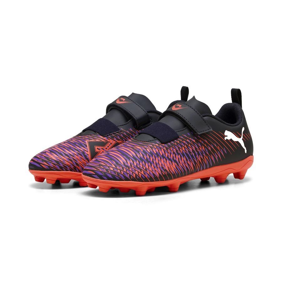 PUMA Future 8 Play Velcro FG/AG Unlimited - Noir/Blanc/Glowing Red Enfant