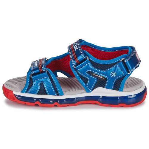 Geox - J SANDAL ANDROID BOY - Bleu / Rouge