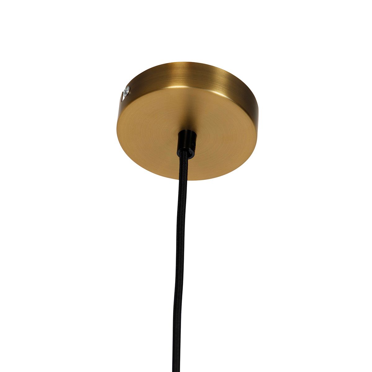 Moderne hanglamp brons met dubbele velours kap groen - Combi 1