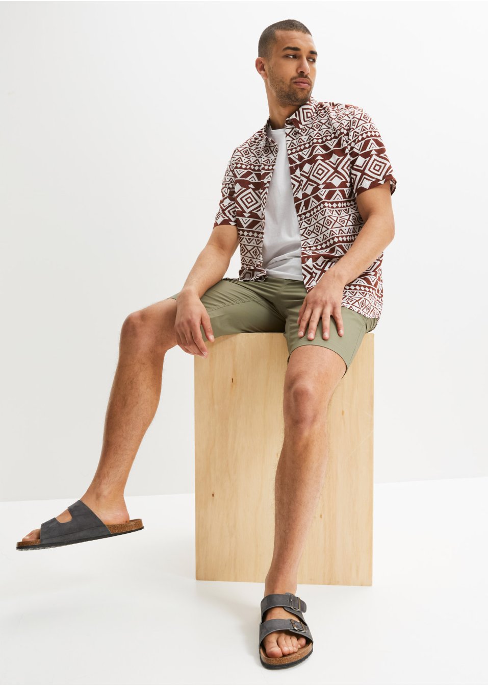 Bermuda à taille extensible, Regular Fit