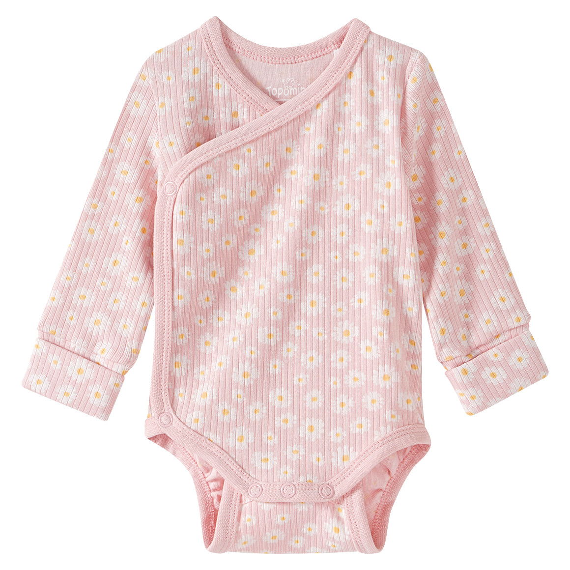 Topomini Newborn Wickelbody, Leggings und Mütze im Set rosa