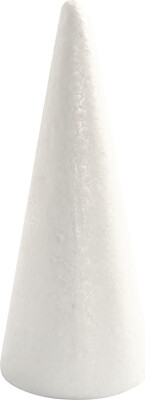 Kegle - H 19,5 CM - Ø 7 CM - Hvid - 1 Stk