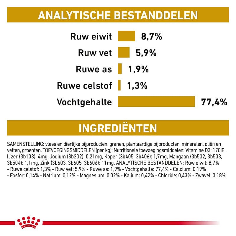 ROYAL CANIN® Urinary S/O Aging 12x85g - Natvoeding ter ondersteuning van de urinewegen van honden met ouderdomsverschijnselen